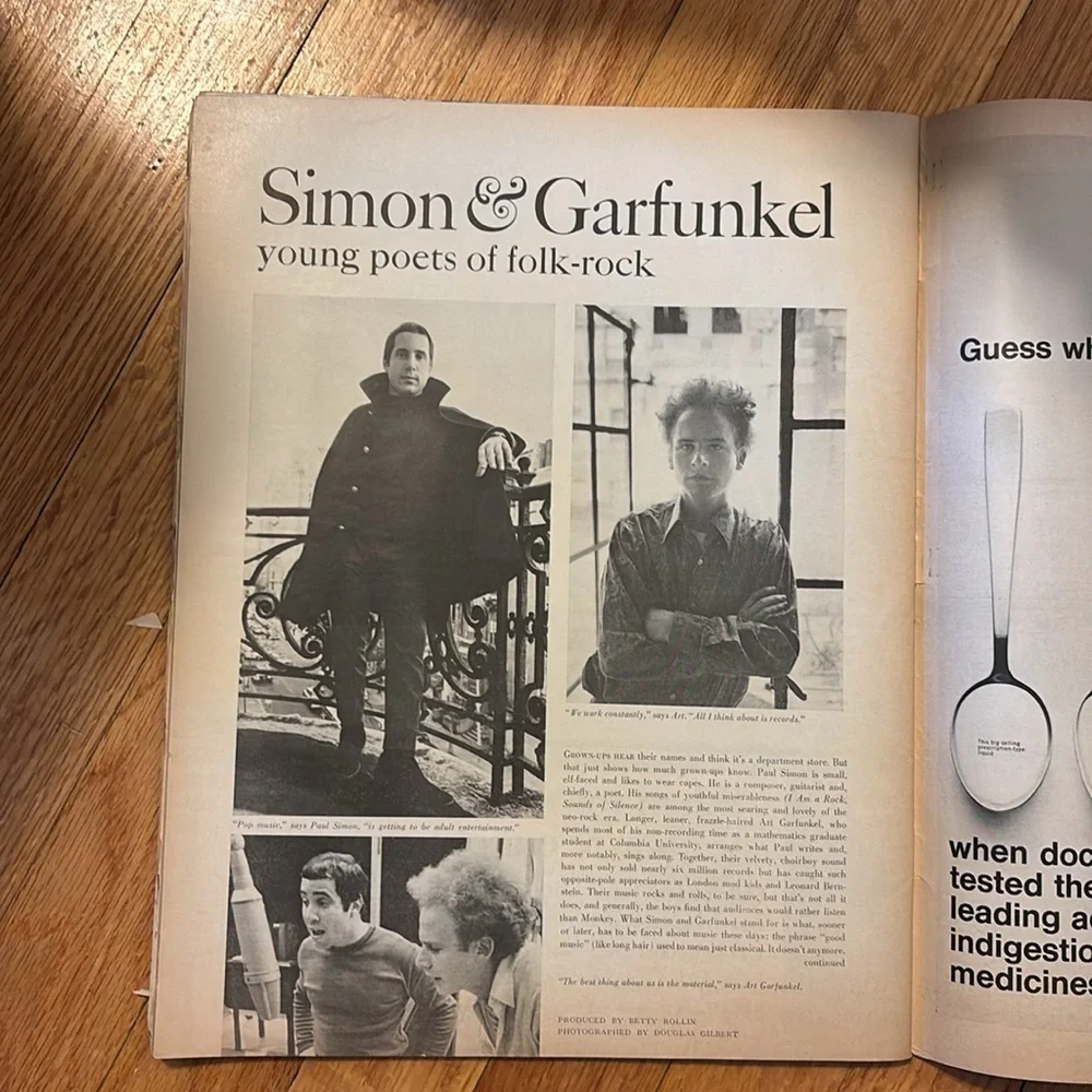 Vintage Look Magazine November 29 1966 Simon & Garfunkel JFK Stamps